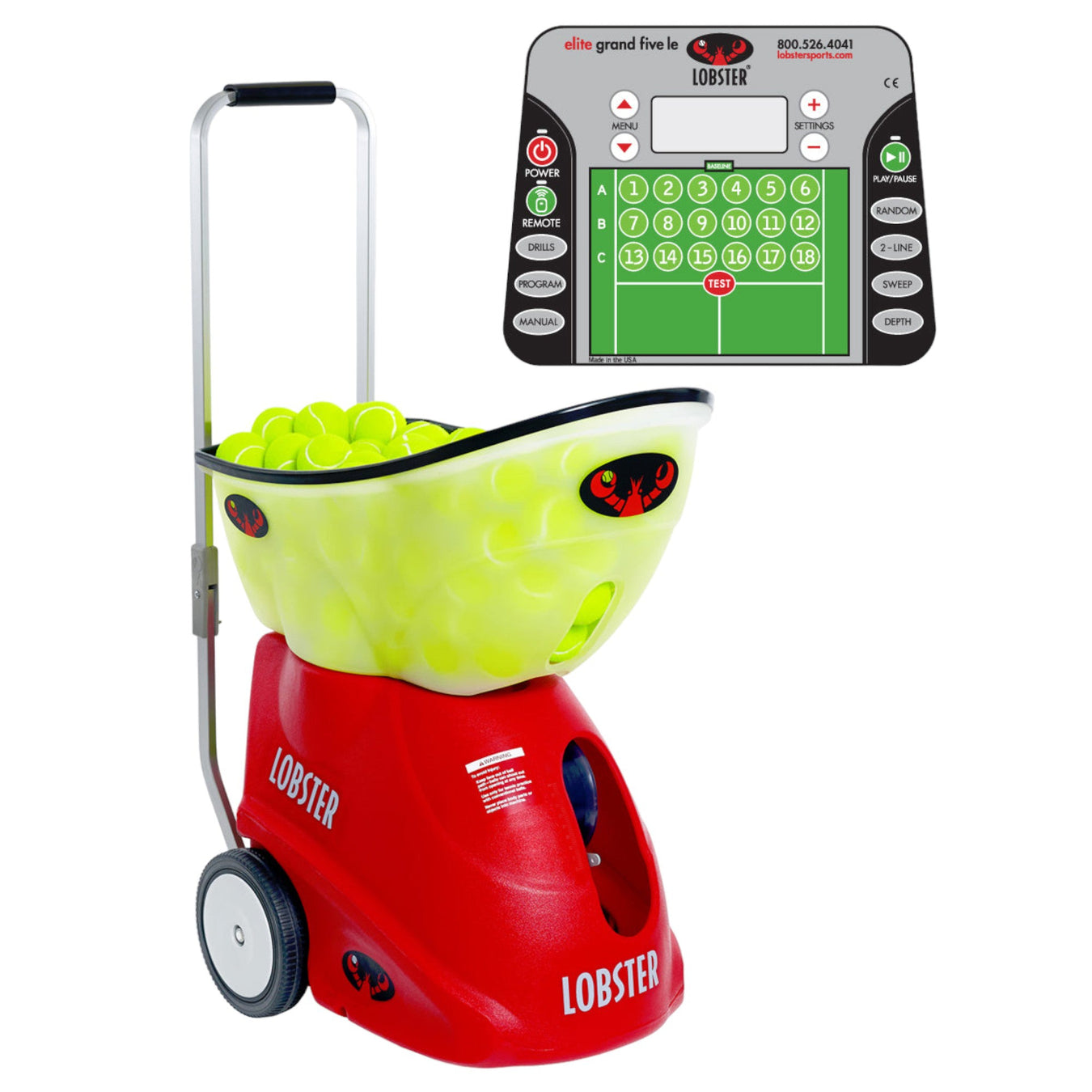 Lobster Elite Grand Five LE tennis ball machine