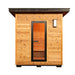 SunRay 4 Person Contemporary Outdoor Sauna with Harvia 6kW Heater and Metal Roof | Denali 400D5 — interior bench layout