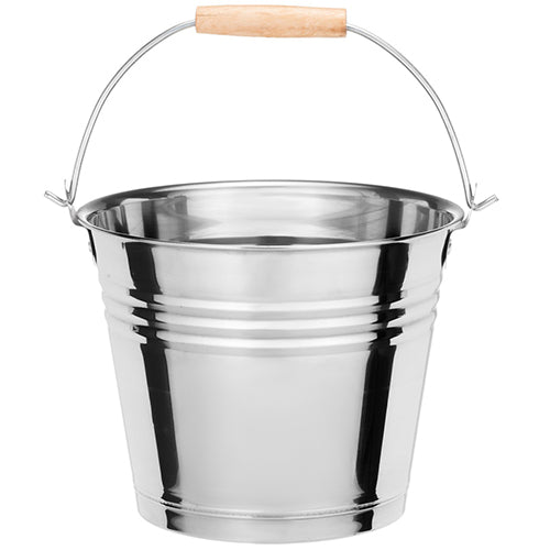 4Living Sauna Bucket Sauna Bucket, Stainless Steel w/ Curved Handle