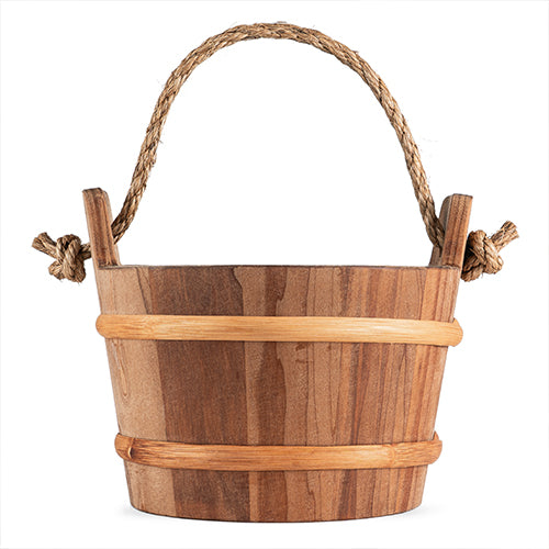 PROSAUNAS Wood Sauna Bucket Lined Wood Sauna Bucket, Rope Handle - image 10