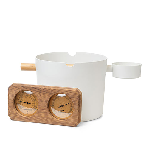 SaunaLife Essentials Set 7 Aluminum Sauna Bucket and Ladle Set w/ - image 3