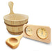SaunaLife Essentials Set 8 Wood Sauna Bucket and Ladle Set w/