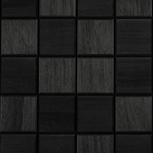 PROSAUNAS Cubist Black Sauna Wall Panels, Square Pattern, Black Abachi - image 4