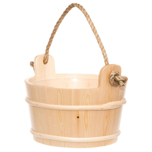 4Living Rope Handle Sauna Bucket Sauna Bucket, Spruce, Rope Handle, 4L