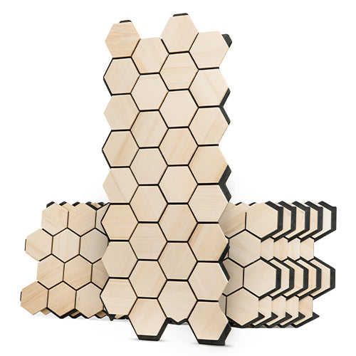 PROSAUNAS Hive Aspen Sauna Wall Panels, Hexagon Pattern, Natural Aspen - image 2