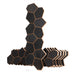 PROSAUNAS Modern Black Sauna Wall Panels, Irregular Hexagon Pattern - image 2
