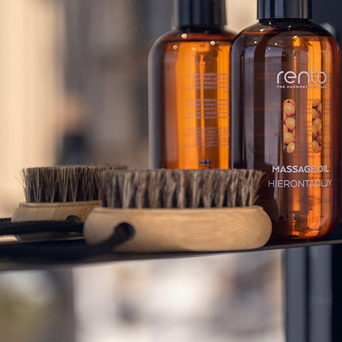 Rento Nail Brush Nail Brush, Oil-Treated Bamboo, Natural Bristles - image 4