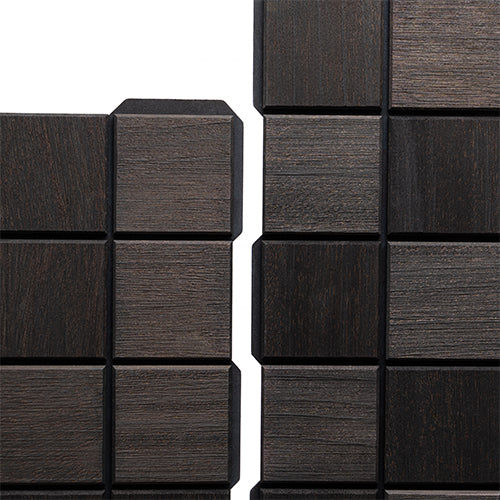 PROSAUNAS Cubist Black Sauna Wall Panels, Square Pattern, Black Abachi - image 3