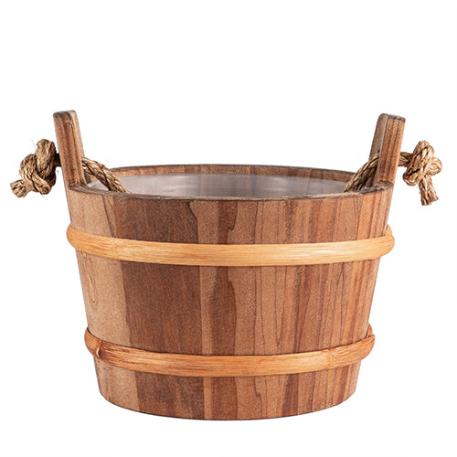 PROSAUNAS Wood Sauna Bucket Lined Wood Sauna Bucket, Rope Handle - image 12
