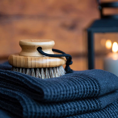 Rento Body Brush Body Brush, Oil-Treated Bamboo, Natural Bristles - image 4
