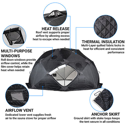 SaunaLife SaunaTrekker XL Extra-Large Portable Insulated Sauna Tent - image 2