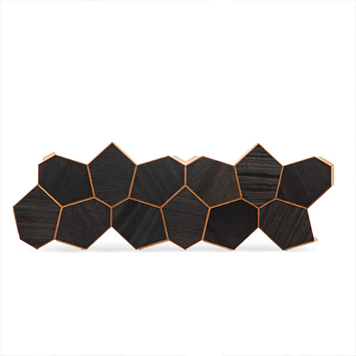 PROSAUNAS Modern Black Sauna Wall Panels, Irregular Hexagon Pattern - image 5