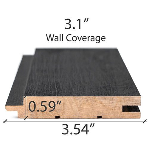 PROSAUNAS Aspen Brushed Midnight Black 1x4 (15mm x 90mm) T&G STS4 - image 4