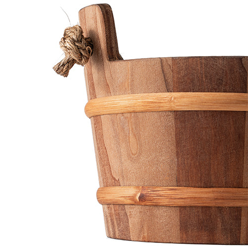 PROSAUNAS Wood Sauna Bucket Lined Wood Sauna Bucket, Rope Handle - image 13