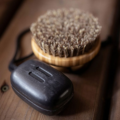 Rento Body Brush Body Brush, Oil-Treated Bamboo, Natural Bristles - image 5