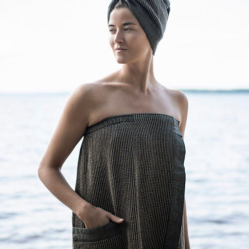 Rento Kenno Sarong Sauna Sarong, Velcro Fastening, Cotton/Polyester - image 5