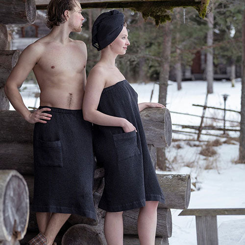 Rento Kenno Sarong Sauna Sarong, Velcro Fastening, Cotton/Polyester - image 9