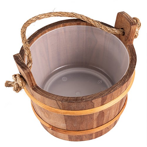 PROSAUNAS Wood Sauna Bucket Lined Wood Sauna Bucket, Rope Handle - image 14