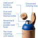 SaunaLife Insulated Water Bottle Double-Wall Stainless w/ - image 2
