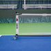 Lobster portable pickleball net frame and wheels on court