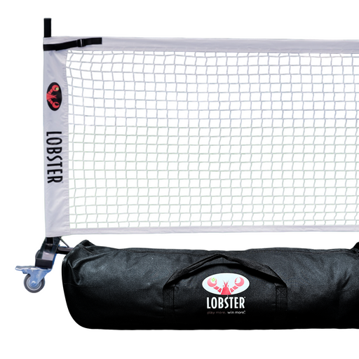 Lobster portable pickleball net system with carry bag