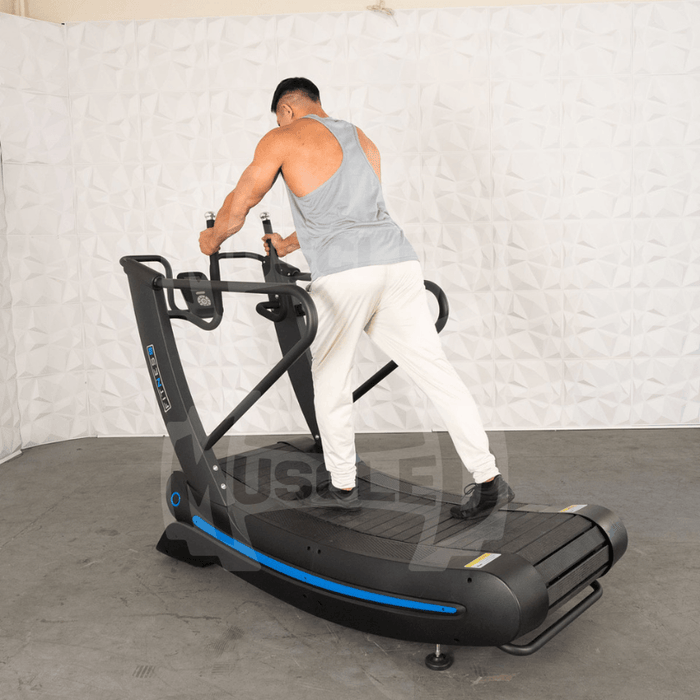 Muscle D Fitness Commercial Self Powered Curve Treadmill - Muscle D Fitness - Standalone — flywheel detail