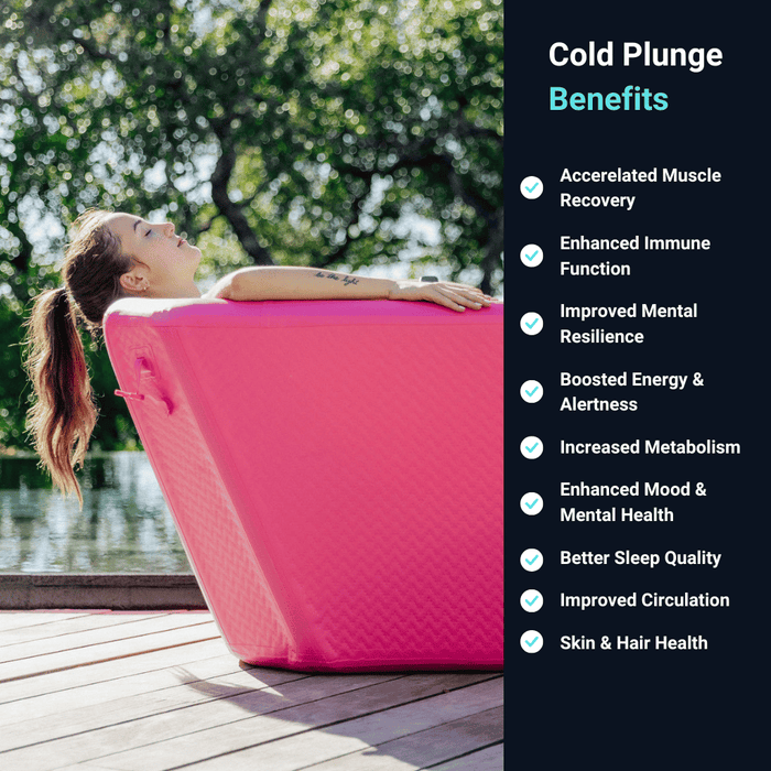 Icebound Essentials The Pink Endurance Plunge Tub — lid and seal