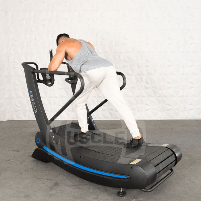Muscle D Fitness Commercial Self Powered Curve Treadmill - Muscle D Fitness - Standalone — in-use view