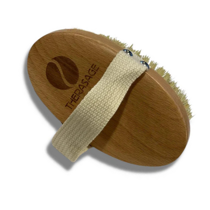 Therasage TheraBrush handheld dry brush with copper bristles, view 3 of 5