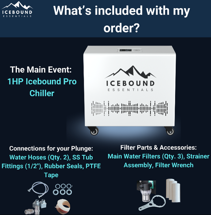 Icebound Essentials Icebound Pro - 1HP Cold Plunge Chiller — in-use view