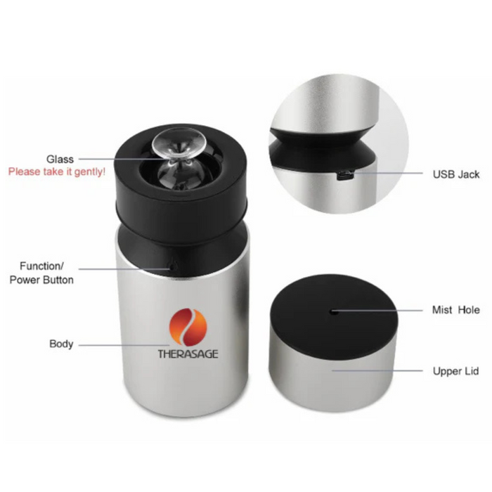 Therasage TherAroma portable atomizer essential oil diffuser, view 3 of 4