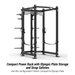 XMARK Viper Power Rack with Storage & Strap Safeties — adjustment mechanism