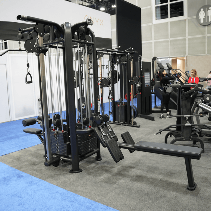 Muscle D Fitness Muscle D Fitness 4 Stack Megatron Deluxe Jungle Gym - Commercial Lat Pull, Low Row,... — weight load capacity