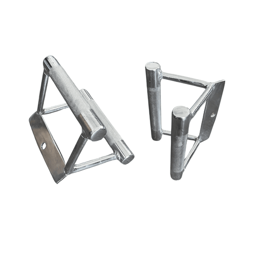 Muscle D Fitness Seated Row  / Close Grip Chin Cable Attachment - Muscle D Fitness - Triangle - Chrome Finish,... — front view