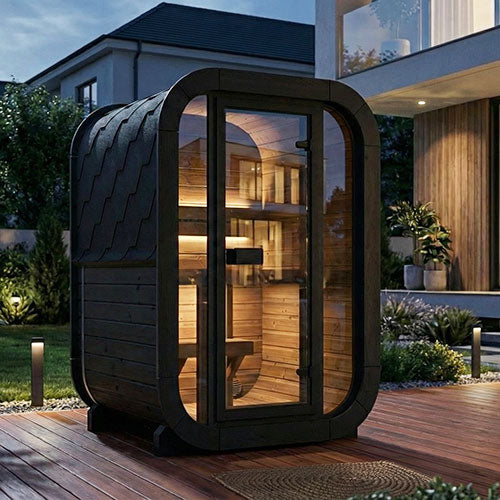 SaunaLife Model CL3GB Cube Luxury Series Outdoor Home Sauna Kit, DIY - image 2