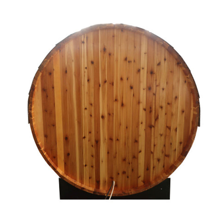 Sunray Oasis 2-4 Person Traditional Canopy Barrel Sauna Oasis 300SC — rear panel