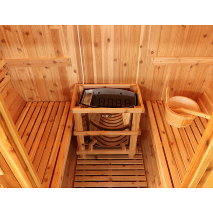 Sunray Solace 2 Person Barrel Sauna 200SH — glass door detail