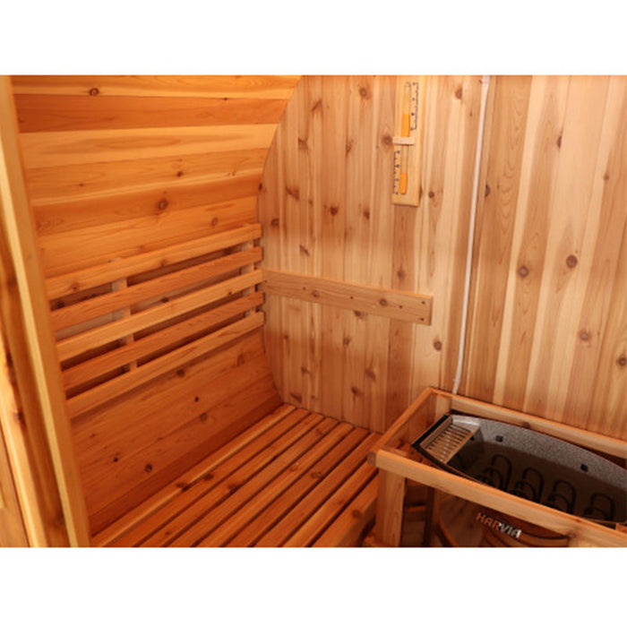 Sunray Solace 2 Person Barrel Sauna 200SH — full room view