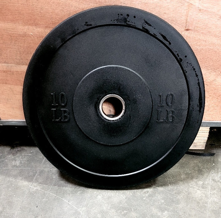 Muscle D Fitness Classic Bumper Plates with Steel Center Hub per Pair - Muscle D Fitness - Virgi... — grip and contact surface