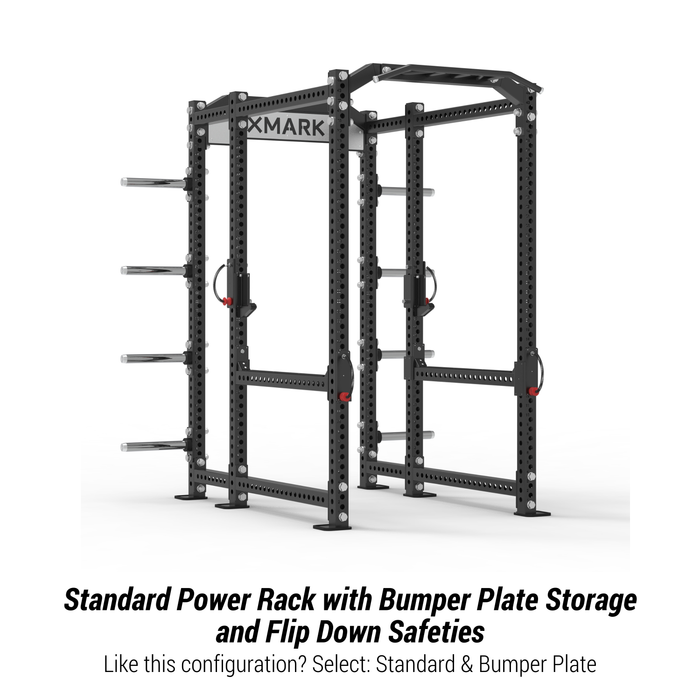 XMARK Viper Power Rack with Storage & Flip Down Safeties — weight load capacity
