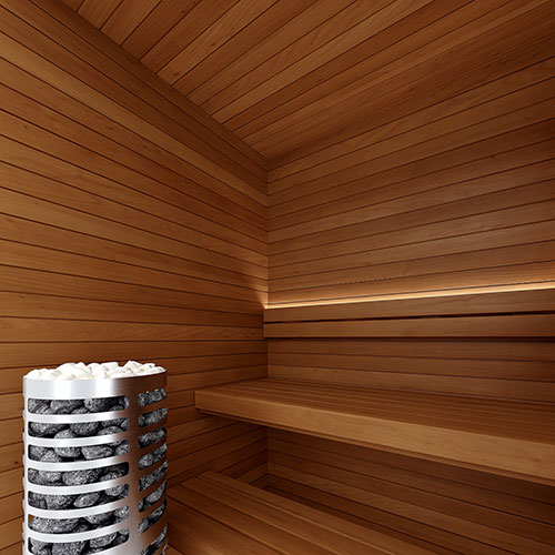 SaunaLife HST55 Luxury 5’ x 5’ Indoor Finnish Sauna Kit Precision