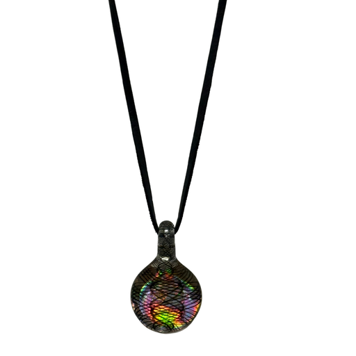Therasage TheraGlass Energy Pendant on leather necklace, view 2 of 6
