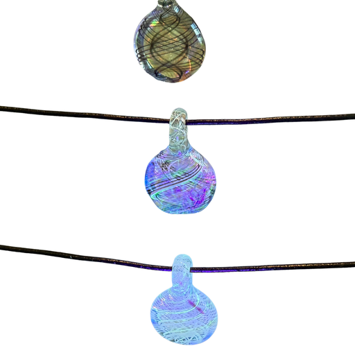 Therasage TheraGlass Energy Pendant on leather necklace