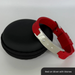 Therasage Bio Bands Sport silicone bracelet, Red on Silver with Stones
