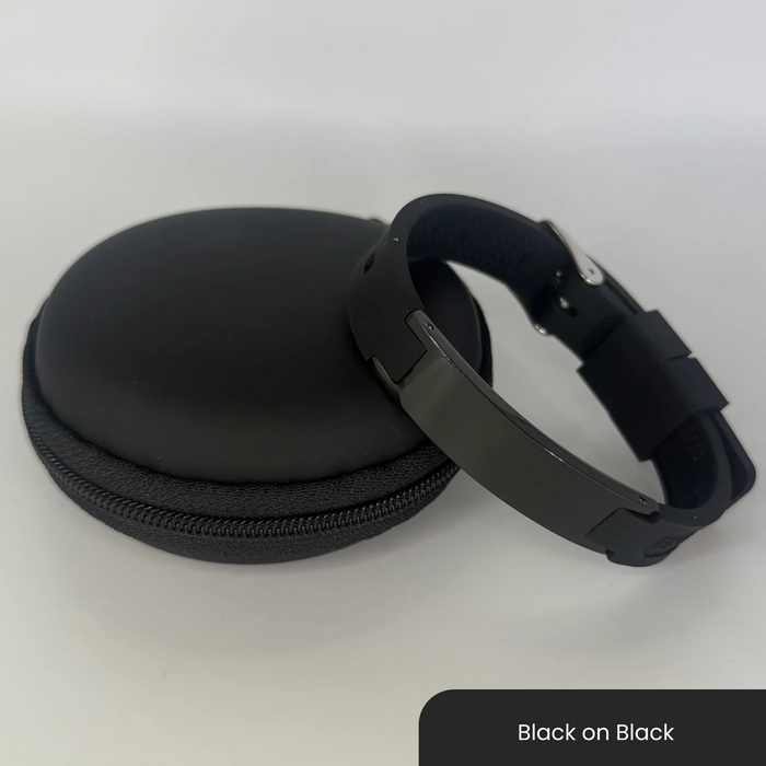 Therasage Bio Bands Sport silicone bracelet, Black on Black