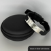 Therasage Bio Bands Sport silicone bracelet, Black on Silver with Stones