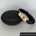 Therasage Bio Bands Sport silicone bracelet, Black on Rose Gold with Stones