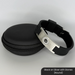 Therasage Bio Bands Sport silicone bracelet, Black on Silver with Stones (Round)