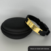 Therasage Bio Bands Sport silicone bracelet, Black on Gold with Stones