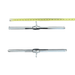 Muscle D Fitness Rotating Straight Bar Cable Attachment - Muscle D Fitness - Knurled Handles, Chrome Finish, 20" — front view